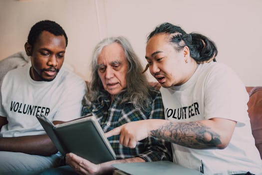 community volunteers working together